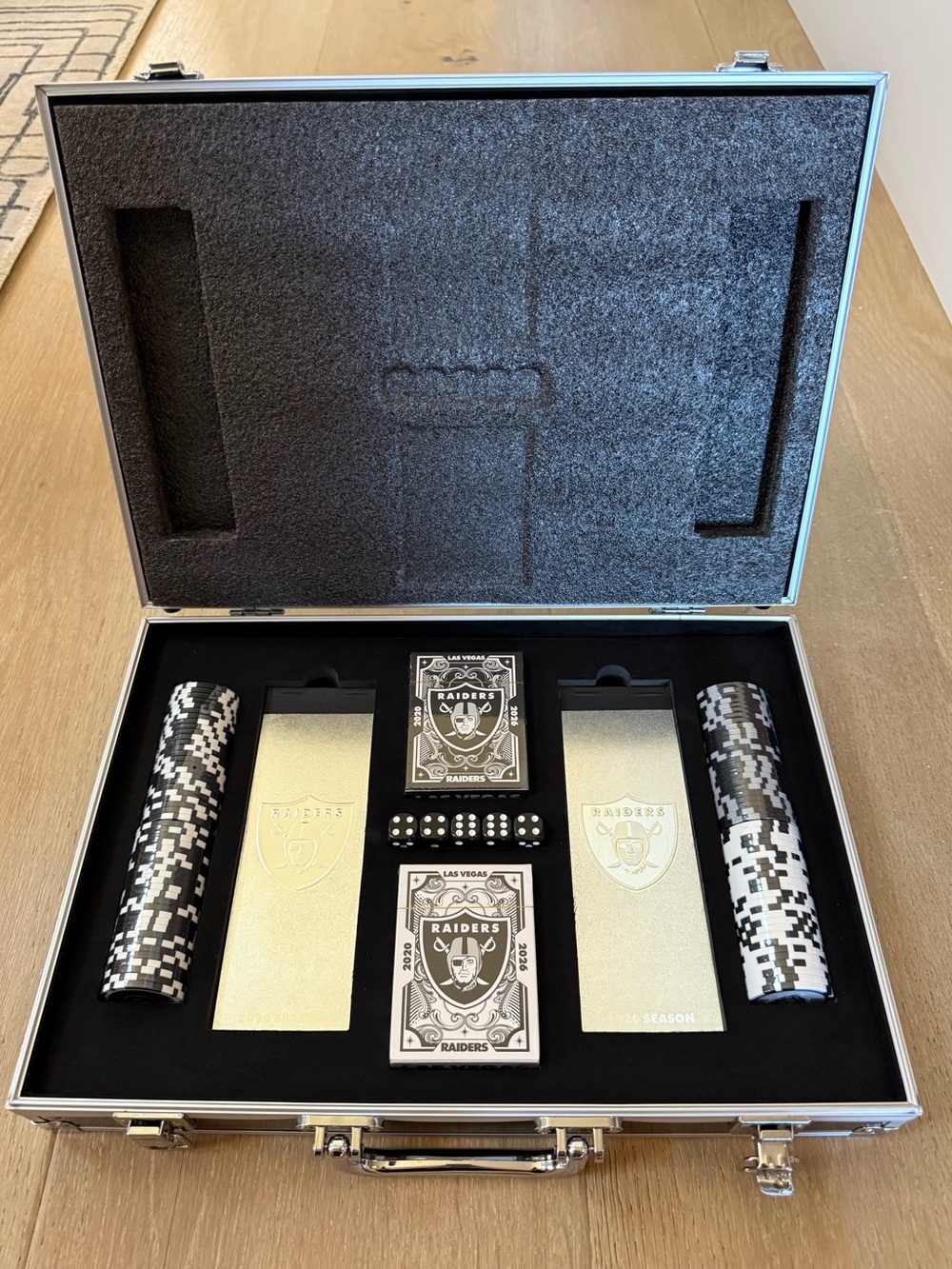 NEW Las Vegas Raiders 2026 Season Ticket Holder Box Briefcase Card Set